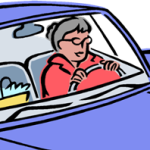 Older lady driving