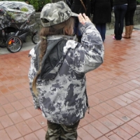 Young Girl Showing Respect