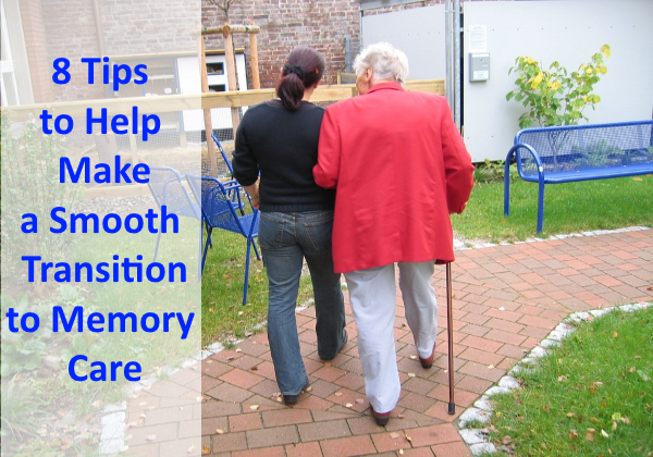 Daughter Walking Mom Around Memory Care