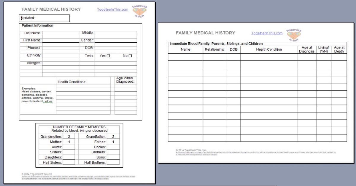 family-medical-history-template-database