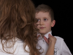 Mom talking to her son about Alzheimer's